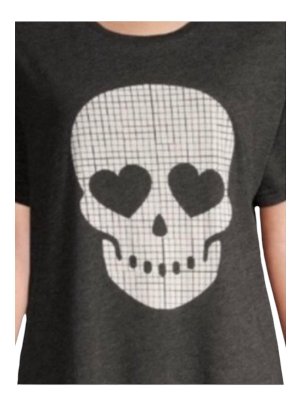 OG: new Wildfox Couture ☻ Manchester Mosaic Foil Skull Tee Shirt ☻︎ White Silver - Picture 12 of 16